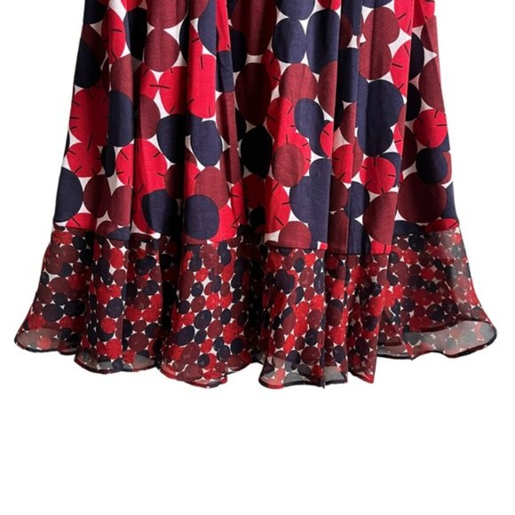 DVF Diane von Furstenberg Nieves Scarf Wrap Dress Size 10 Red Navy - Picture 10 of 16